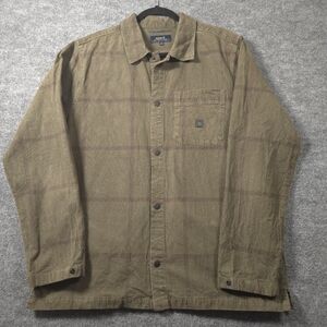Roark Cordlord Corduroy Shacket Jacket Large Dark Military Green‎ Overshirt